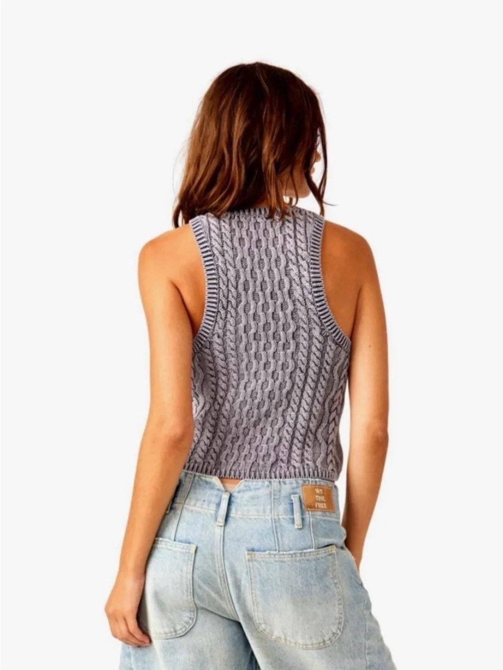 Free People NWT High Tide Cable Knit sweater tank